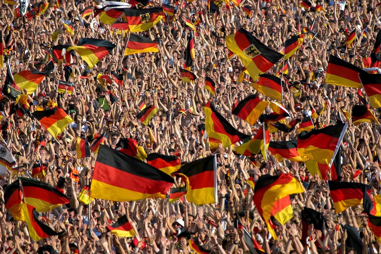 Germany flag crowd