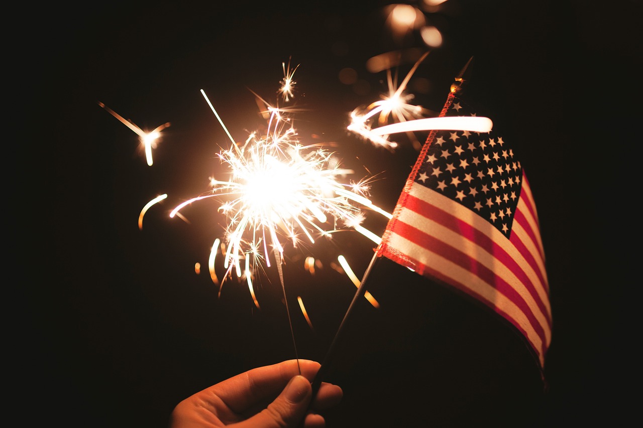 USA flag - sparkling